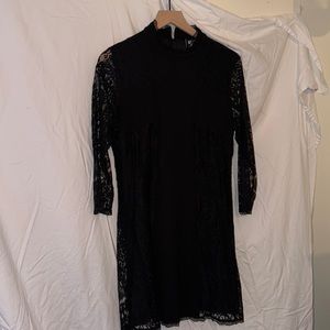 Black cross and lace Killstar dress - mini